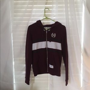 Pink Maroon Zip Up